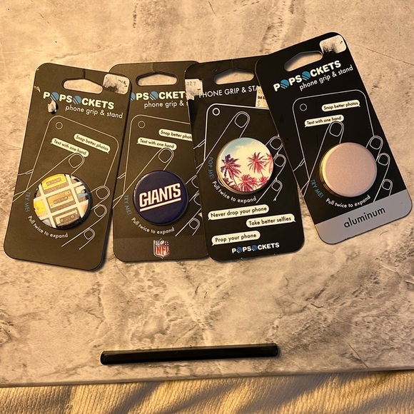 Pop sockets phone grip, and stand - Picture 1 of 3